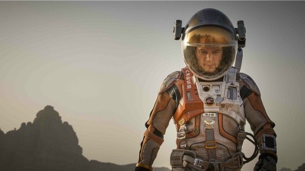 Go to the movies: Matt Damon stars in the new Ridley Scott's sci-fi drama The Martian.