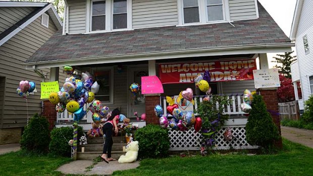 The house of Amanda Berry's sister, where the kidnap victim has returned to.