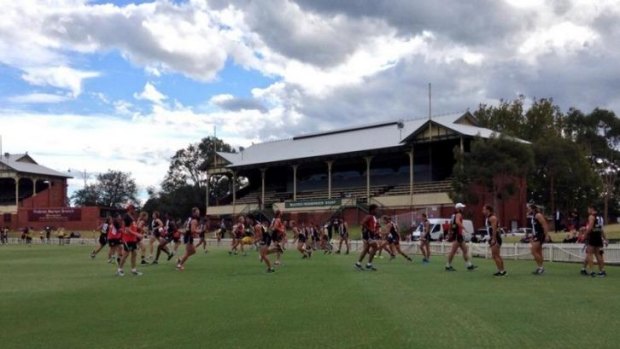 St Kilda FC training at Junction Oval on March 17, 2014.