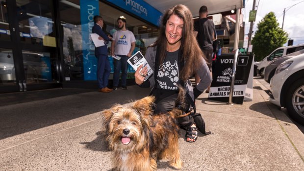 Nina Lenk, Animal Justice Party candidate in the Northcote byelection. 