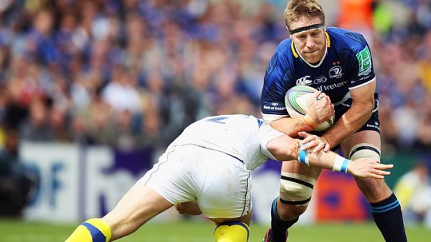 Brad Thorn in action for Leinster.