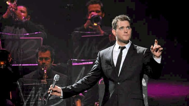 Michael Buble performing in Melbourne in 2008.