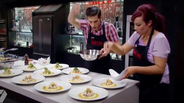 Jake and Elle battle for an MBE title in <i>MKR</i>'s semi-finals against Mick and Matt.