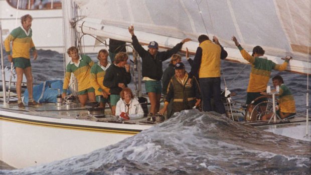 Hardy souls: Australia II won the 1983 America's Cup with a superb fightback from 3-1 down in the best-of-seven series.
