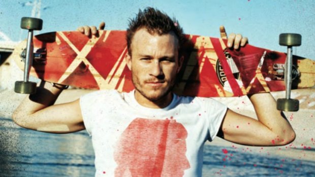 The photo featured on the official Heath Ledger t-shirt.