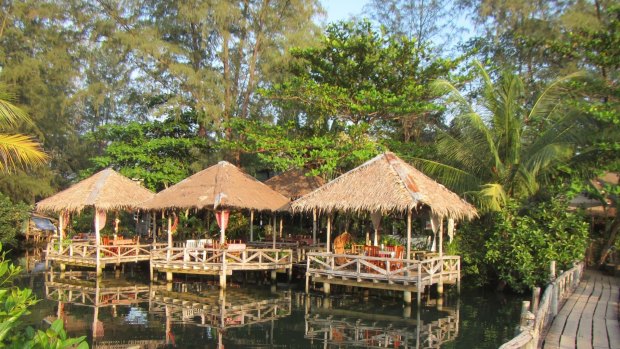 Blue Lagoon's over-water restaurant.