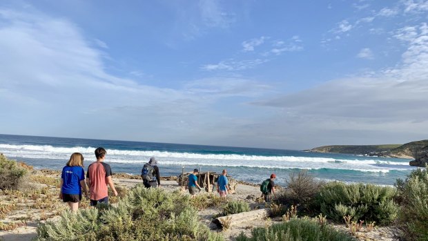 The Kangaroo Island Wilderness Trail, a 61-kilometre route around the south-west corner of South Australia's largest island, takes in a number of natural features.