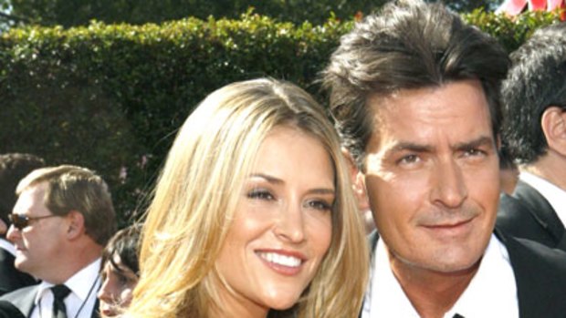 One and a half women? ... Charlie Sheen and wife Brooke Mueller.