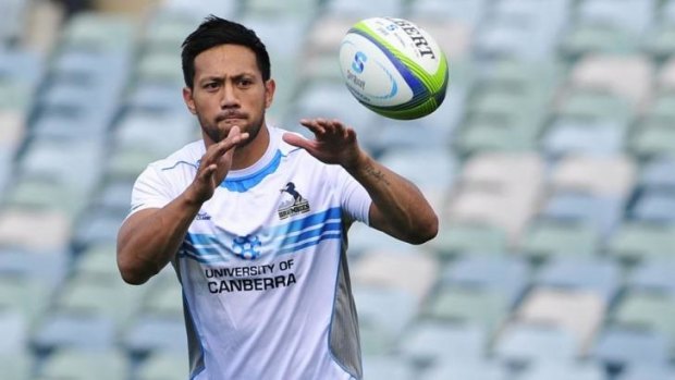 Brumbies player Christian Lealiifano during the captain's run.