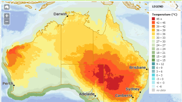 A mass of hot air settles over NSW causing heatwave conditions this week.