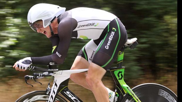 Time trial champion: Australia's Luke Durbridge in action for the GreenEDGE team.