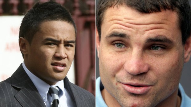 Fined . . . Terence Seu Seu and Anthony Watmough, right.