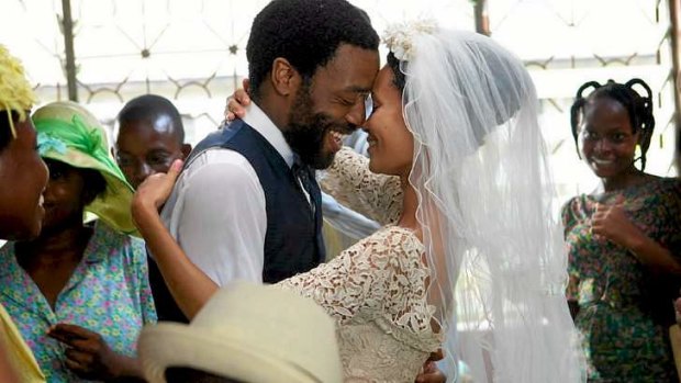 Chiwetel Ejiofor and Thandie Newton in Biyi Bandele's Nigeria-set film <i>Half of a Yellow Sun</i>.