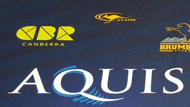 Sneak peak of the ACT Brumbies' 2016 Super Rugby jersey, which will be launched on Tuesday.