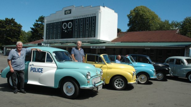 Morris Minor car club members Bill Slater and Steve Rogers.