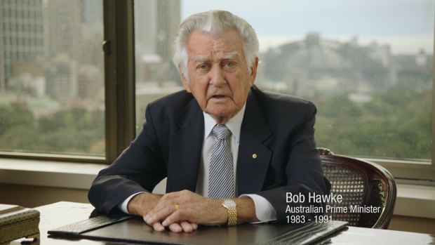 Former PM Bob Hawke appeared in the most prominent of Labor's "Mediscare" ads.