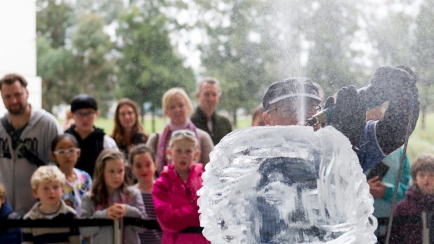 Ice carving returns to the Winter Festival at the National Portrait Gallery this weekend.
