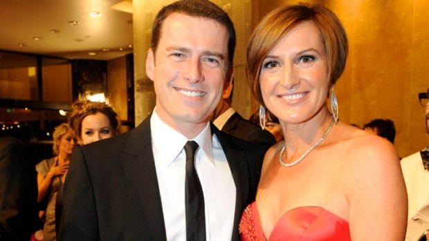 Karl Stefanovic with Cassandra Thorburn at the 2011 TV Week Logie Awards.