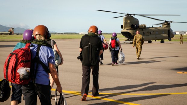 The Australian Defence Force aircraft on hand to assist with the ex-tropical Cyclone Debbie's clean-up.