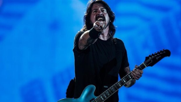 Unlikely fan: Dave Grohl made his confession at a British festival at the weekend. 