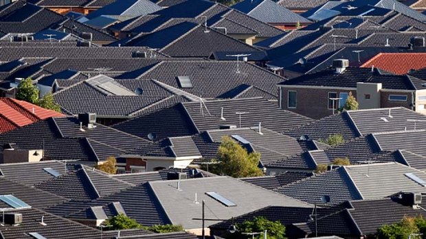 A new housing development in the outer Melbourne suburb of Craigieburn.