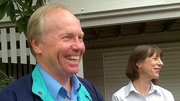 Peter Beattie with his wife, Heather, in Brisbane.