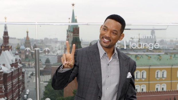 Will Smith promotes Men in Black III in Moscow.