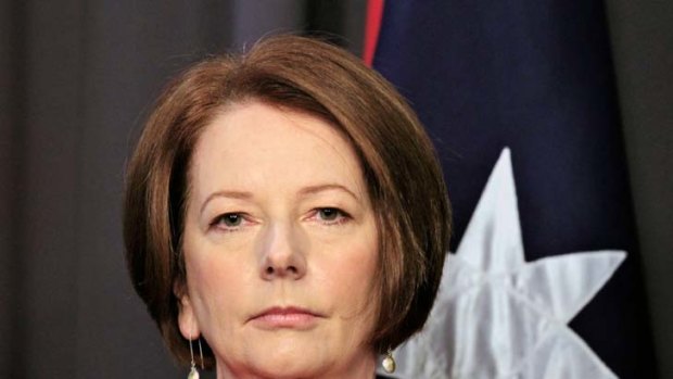 "This is a time of political pressure" ... Prime Minister Julia Gillard.