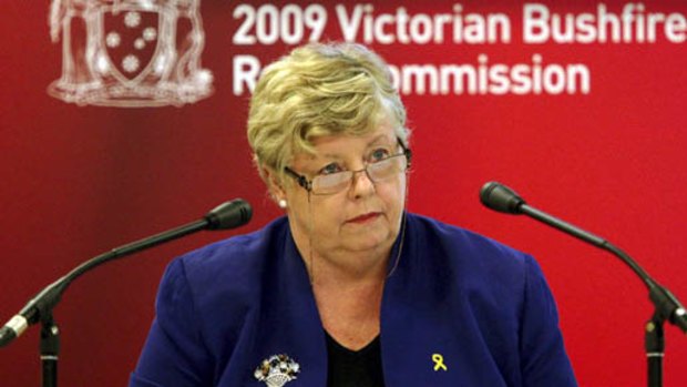 Christine Nixon gives evidence at the Bushfires Royal Commission.