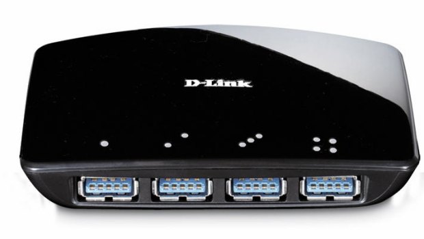 D-LINK USB 3.0 4-port hub.