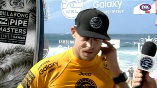 Emotional: Mick Fanning said he was dealing with some "personal" issues after competing. 