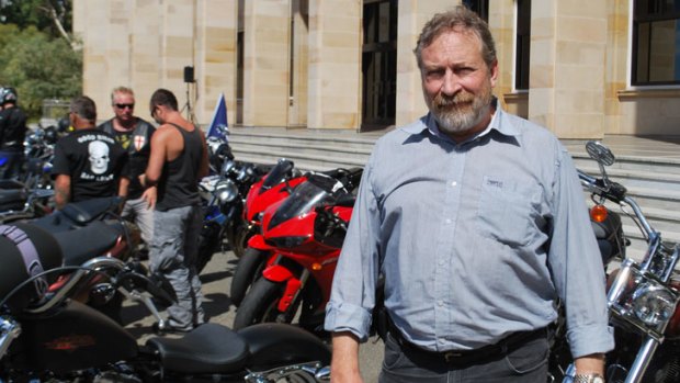 FREE Australia party leader Paul Kuhn outside WA Parliament.