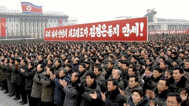 North Koreans attend a rally celebrating the country's third nuclear test in February. North Korea has proposed high-level talks with the US on the denuclearisation of the divided Korean peninsula.