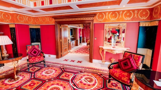 Inside the Royal Suite of the Burj al Arab.