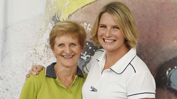 Big decision ... Leisel Jones, with mother Rosemary on Friday, bows out with nine Olympic medals.