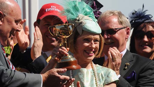 The year that was: Gai Waterhouse with Fiorente's Melbourne Cup.