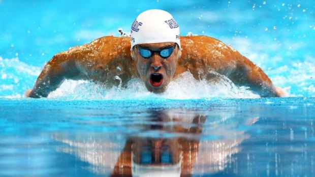 Back in action: Michael Phelps.