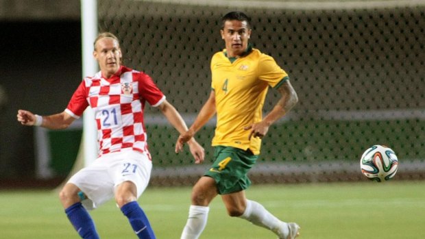 Tim Cahill in action during the 1-0 loss to Croatia
