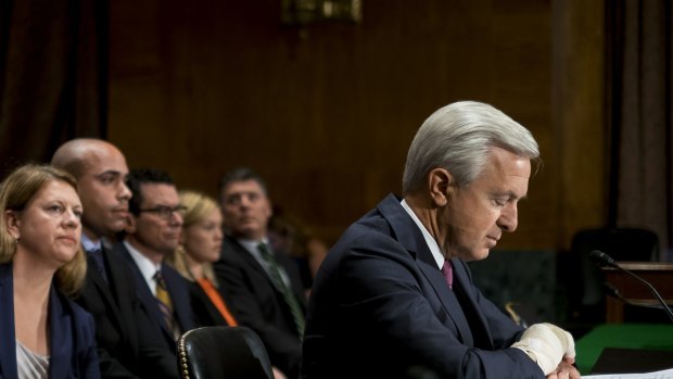 Wellls Fargo John Stumpf has forfeited $53 million in pay following the sales scandal under his watch - but pressure continues to rise on the bank. 