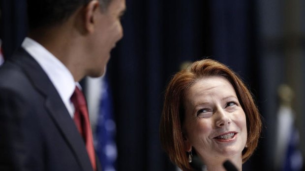 US President Barack Obama and Australian Prime Minister Julia Gillard. AFP