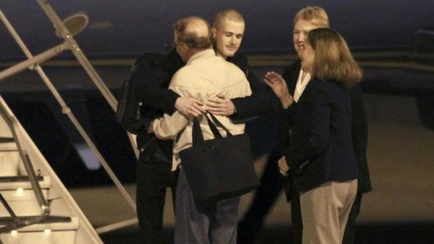 Matthew Miller reunites with his family members after he was freed from North Korea.
