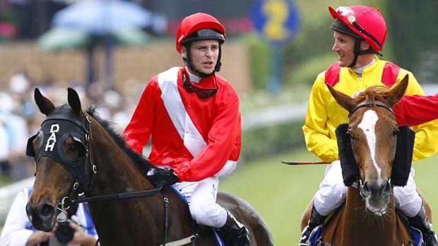 Rivals and mates ... Danny Nikolic, left, and Damien Oliver.
