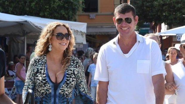 Mariah Carey And James Packer in Portofino in June after going public with their relationship.
