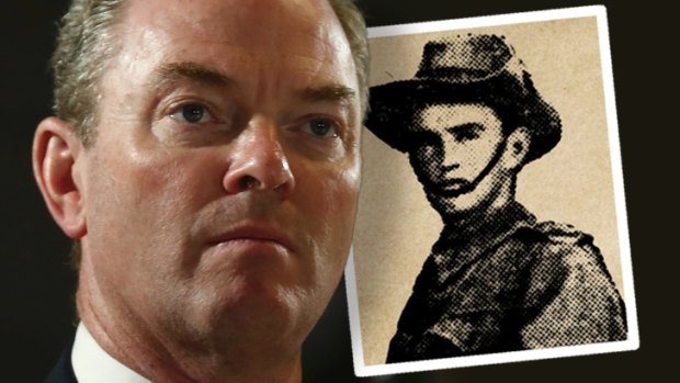 Christopher Pyne, pictured with his great uncle Patrick Pyne.