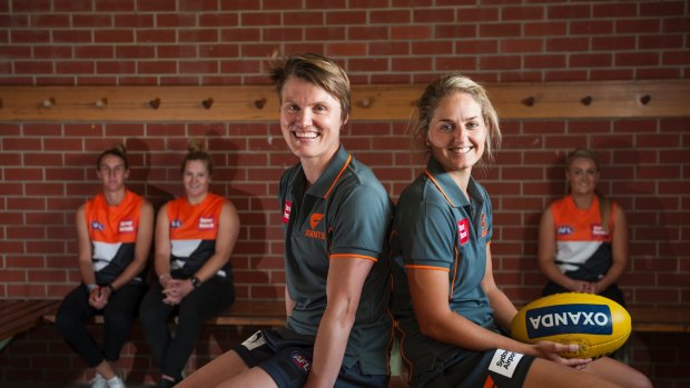 Clare Lawton, Britt Tully, Jess Bibby, Ellie Brush and Ella Ross will play for the GWS Giants.