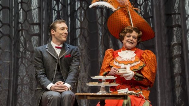 Importantly absurd: A scene from <i>The Importance of Being Earnest</i> with Nathan O’Keefe and Nancye Hayes.
