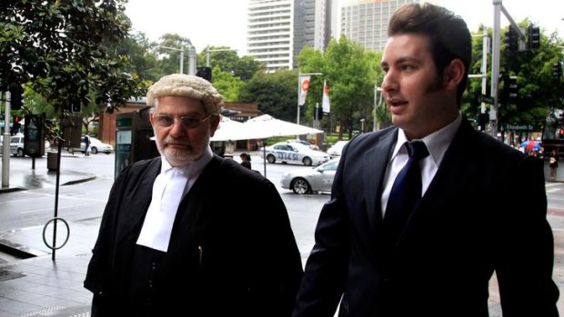 John Busuttil (right), photographed with his barrister father Joe, has spent about $60,000 to get off a speeding fine.
