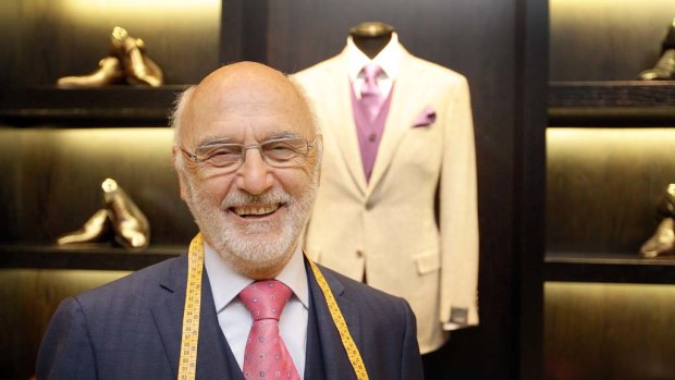 Individual attention ... Achille Moretti, master tailor for Pal Zileri, says with made-to-measure garments a customer is ‘‘truly getting dressed’’.