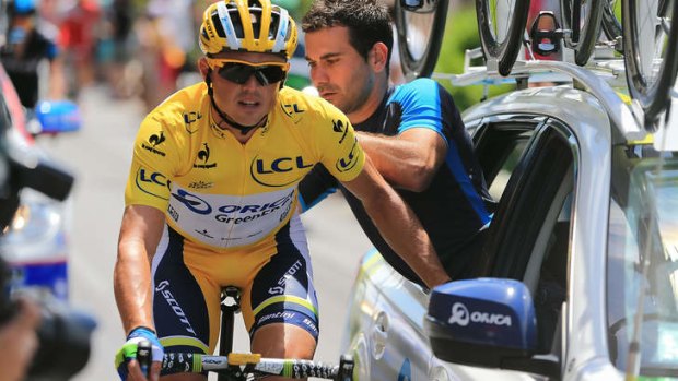 Worth it: The massive effort Simon Gerrans and his Orica GreenEDGE expended to claim the yellow jersey in the early stages of the Tour de France has caught up with them.