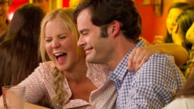 On top of the box office ... Amy Schumer and Bill Hader in <i>Trainwreck</i>.